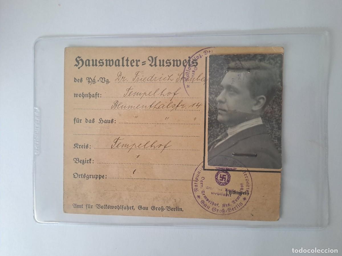 Military Antiques: Berl&iacute;n NSDAP Hauswalter-Ausweis