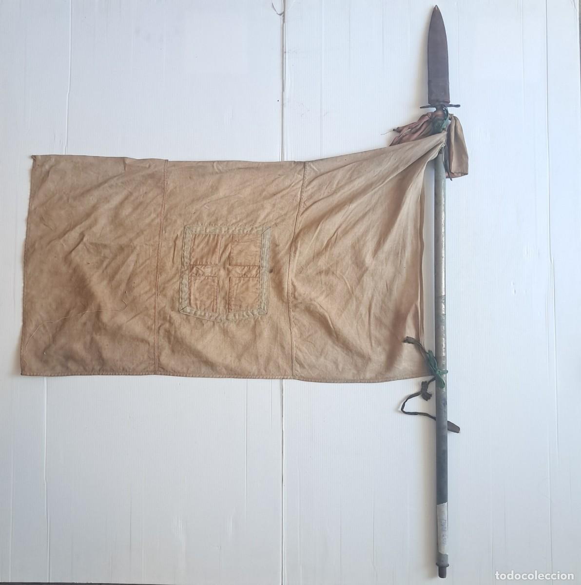 Militaria: Bandera hist&oacute;rica de Saboya - bandiera Sabauda in cotone con asta e puntale
