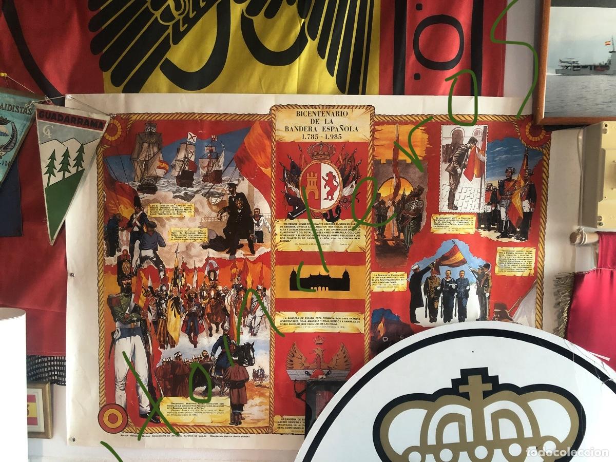 Militaria: CARTEL. BICENTENARIO DE LA BANDERA ESPA&Ntilde;OLA. 1.785- 1.985.