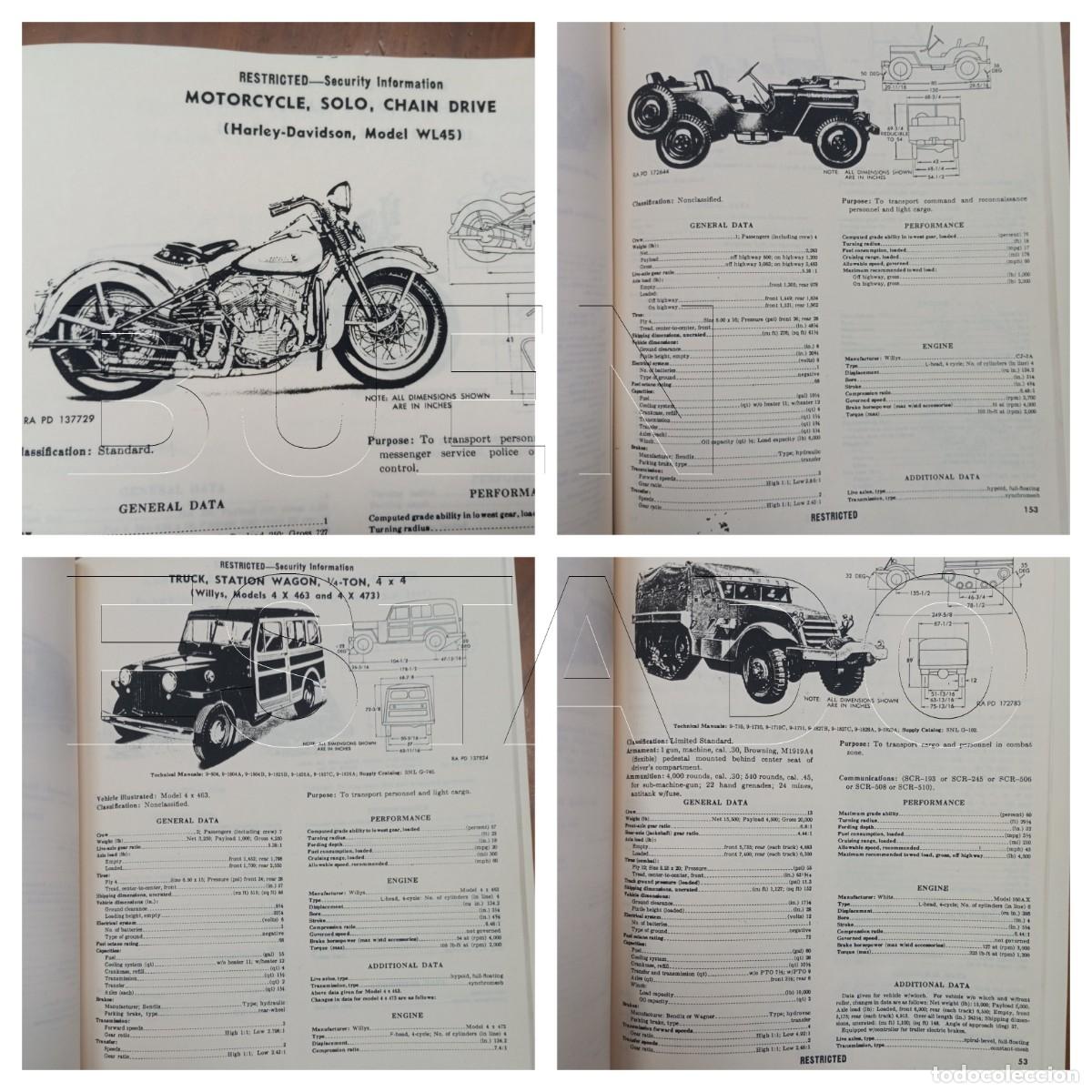 Militaria: VEHICULOS MILITARES AMERICANOS 1942 1954 73 FOLIOS ENCUADERNADOS LG27