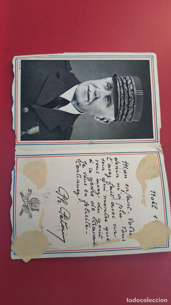 Militaria: Lettre officielle du Mar&eacute;chal P&eacute;tain 1941 signature et &eacute;criture confirmee