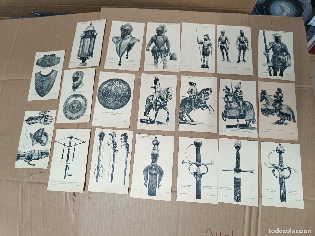 Militaria: LOTE DE 20 ANTIGUAS POSTALES, MUSEO REAL ARMERIA DE MADRID, ARMAS BLANCAS Y ARMADURAS -P25