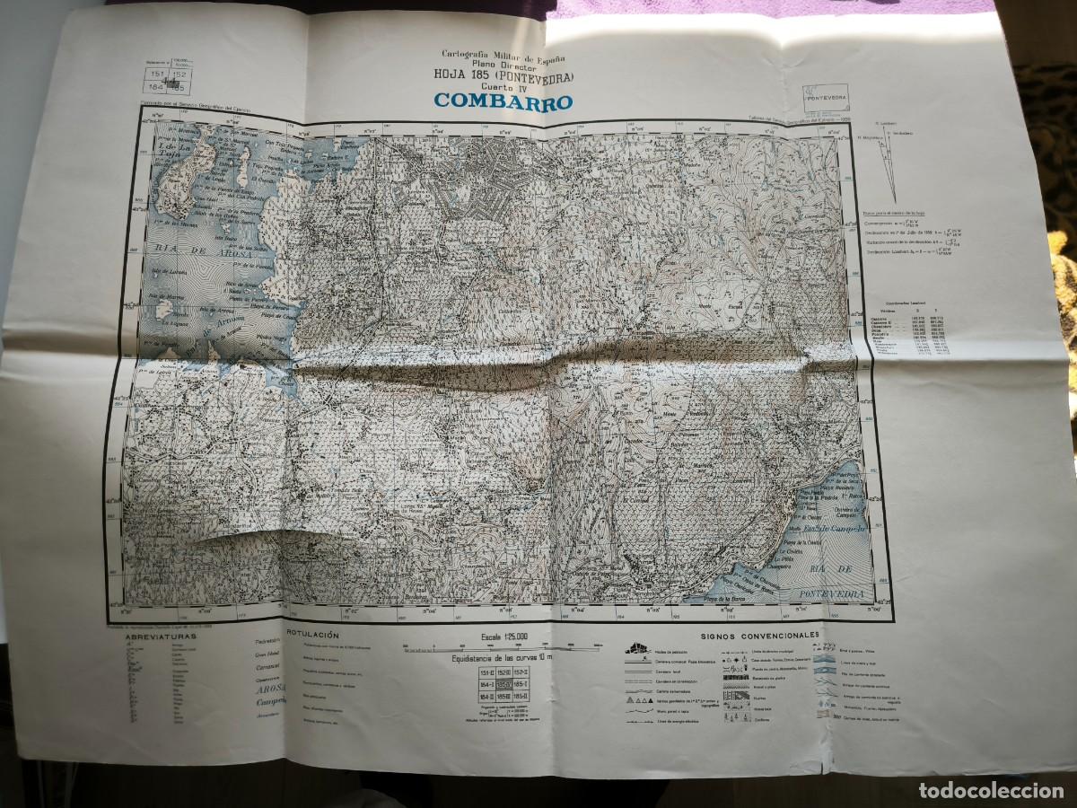 Militaria: Mapa Militar De Combarro 1959 Cartograf&iacute;a Militar Original Gran Formato 79 X 60 Cm