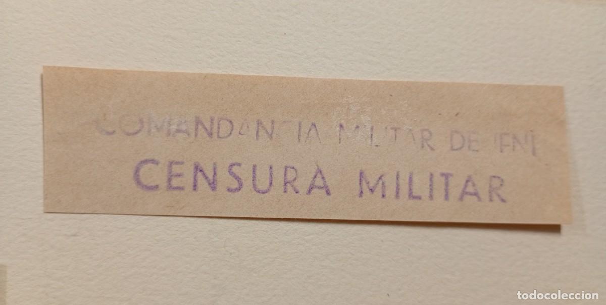 Militaria: COMANDANCIA MILITAR DE IFNI. CENSURA MILITAR, SOBRE TROZO DE SOBRE