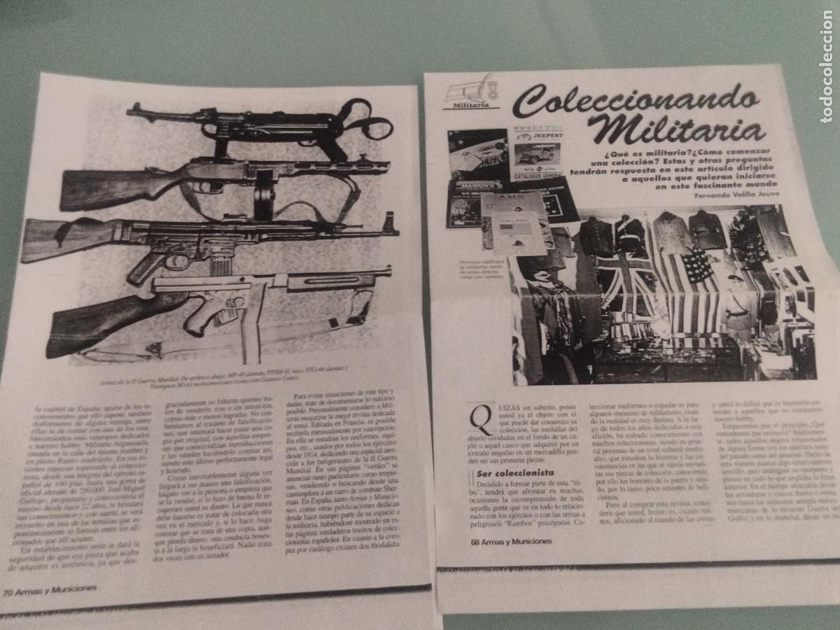 Militaria: Art&iacute;culo sobre coleccionismo militar y armas hist&oacute;ricas. Coleccionando militaria.