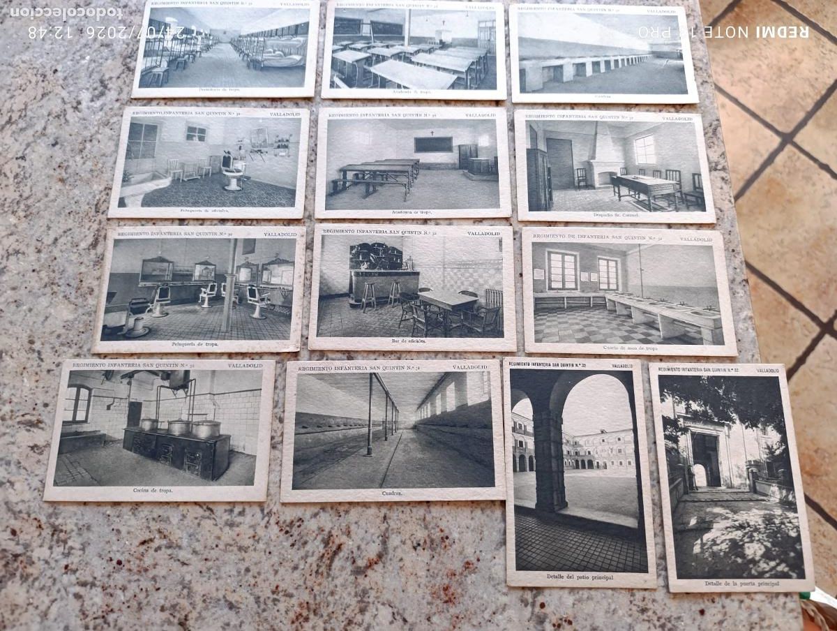 Militaria: COLECCION DE ANTIGUAS POSTALES REGIMIENTO DE INFANTERIA SAN QUINTIN 32. VALLADOLID.
