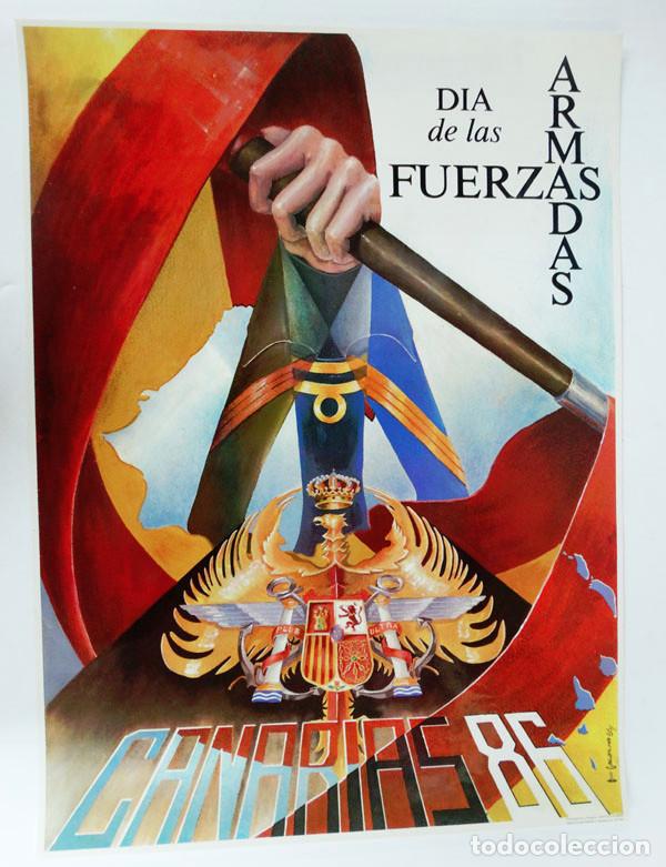 Militaria: POSTER D&Iacute;A DE LAS FUERZAS ARMADAS &rdquo;CANARIAS 86&rdquo;