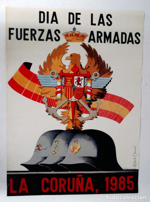 Militaria: POSTER D&Iacute;A DE LAS FUERZAS ARMADAS &rdquo;LA CORU&Ntilde;A 1985&rdquo;