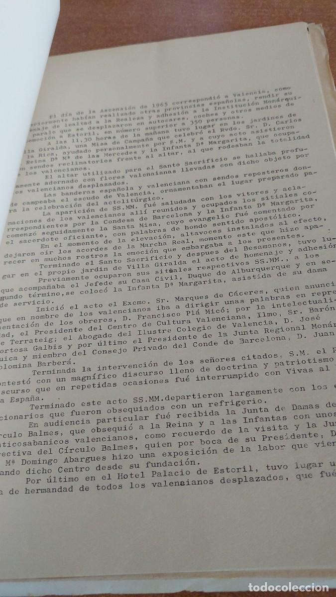Militaria: Documento carlista Acto de Estoril 1965 - Foto 2
