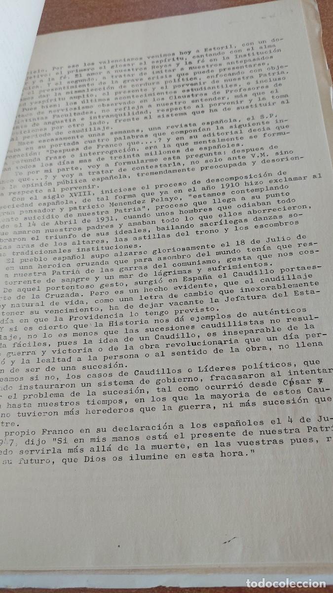 Militaria: Documento carlista Acto de Estoril 1965 - Foto 3