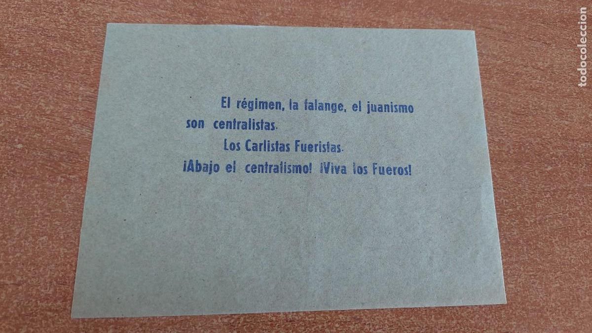 Militaria: Documento pasquin carlista