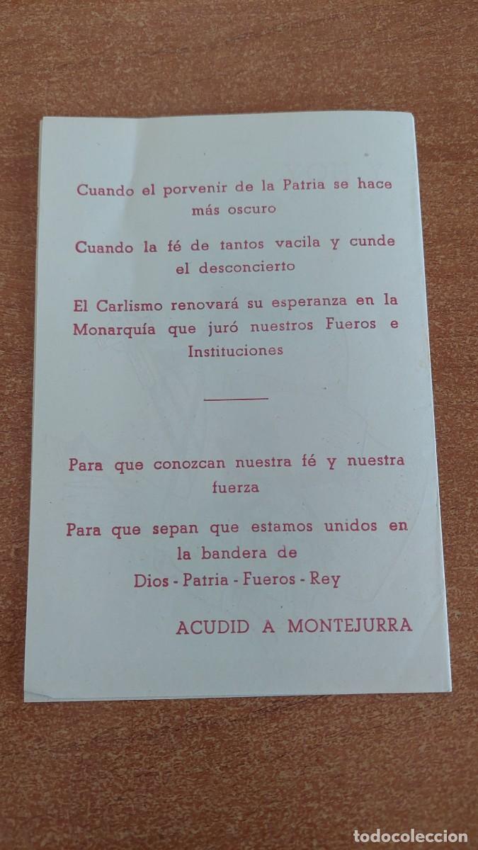 Militaria: Documento pasquin Montejurra 1957 - Foto 3