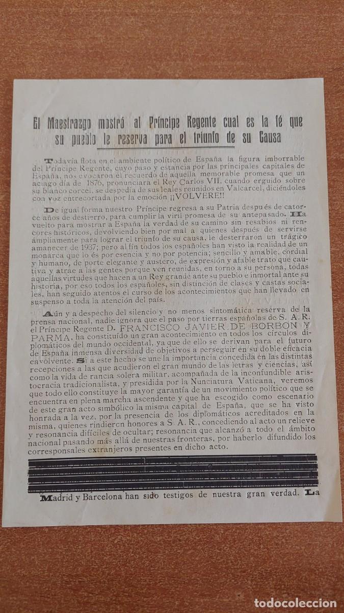 Militaria: Documento pasquin carlista Maestrazgo