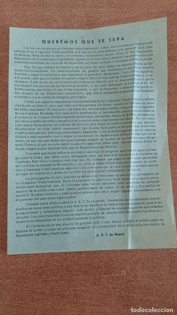 Militaria: Documento pasquin carlista