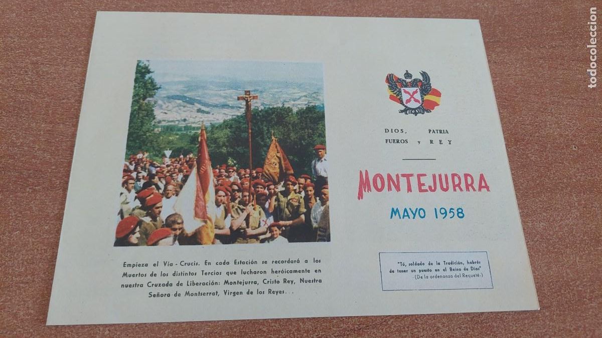 Militaria: Documento pasquin carlista Montejurra 1958