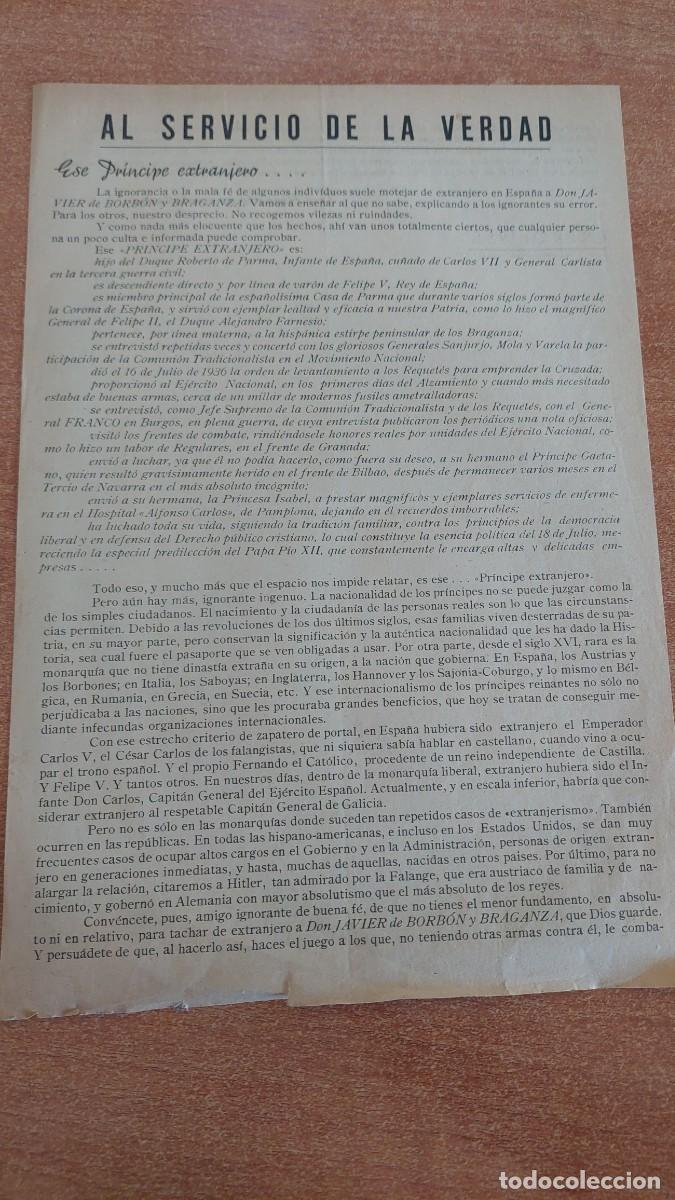 Militaria: Documento pasquin carlista al servicio de la verdad