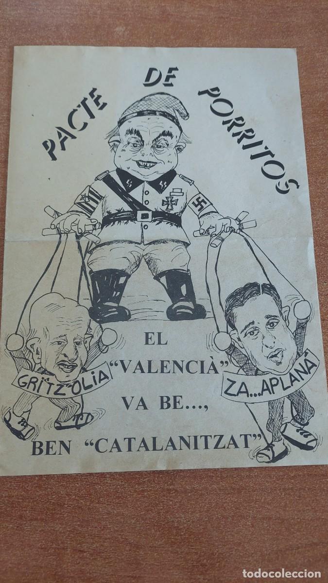 Militaria: Documento pasquin carlista pacte de porritos