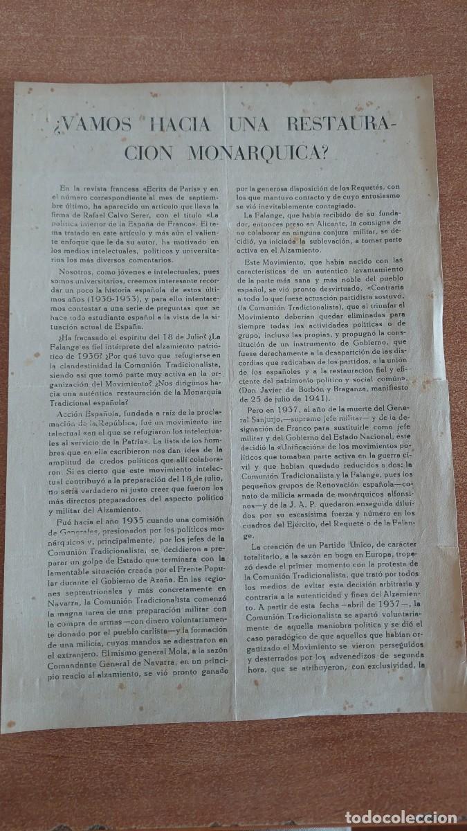 Militaria: Documento pasquin carlista vamos hacia una restauraci&oacute;n mon&aacute;rquica?