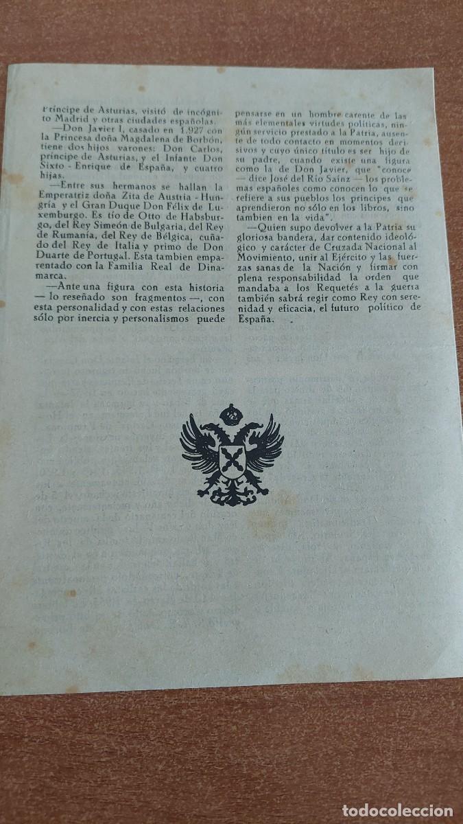 Militaria: Documento pasquin carlista Javier de Borbon - Foto 3