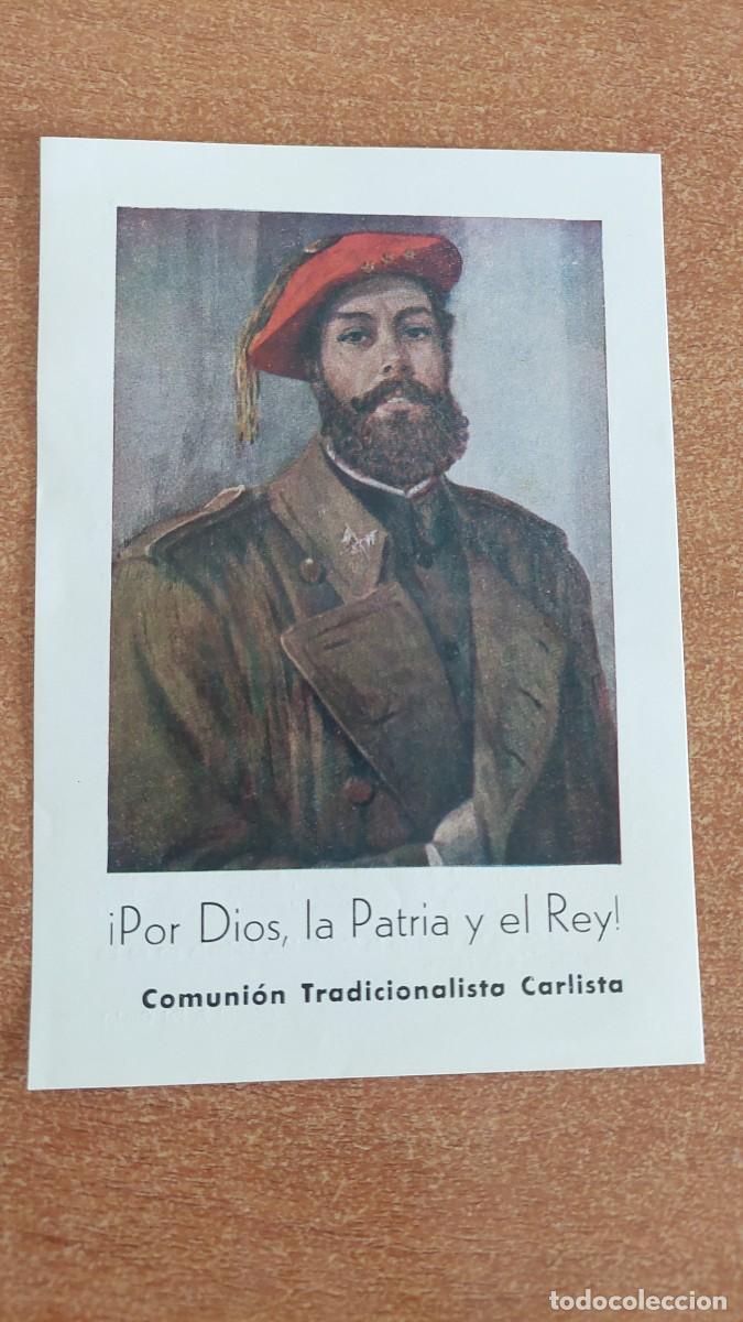 Militaria: Documento pasquin carlista por Dios por la patria y el rey