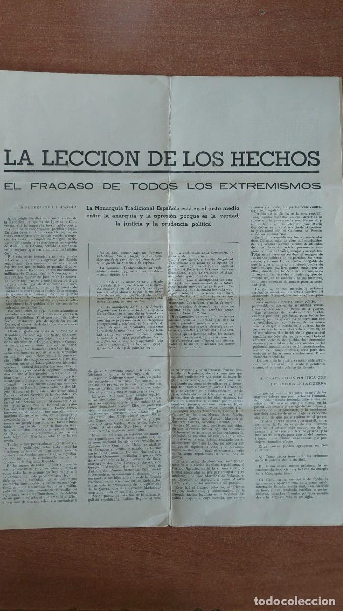 Militaria: Panfleto carlista la lecci&oacute;n de los hechos
