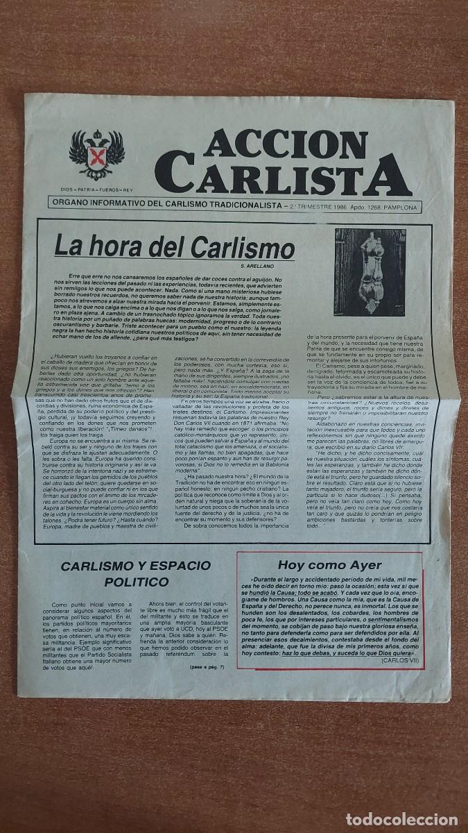 Militaria: Peri&oacute;dico Carlista Acci&oacute;n carlista 1986