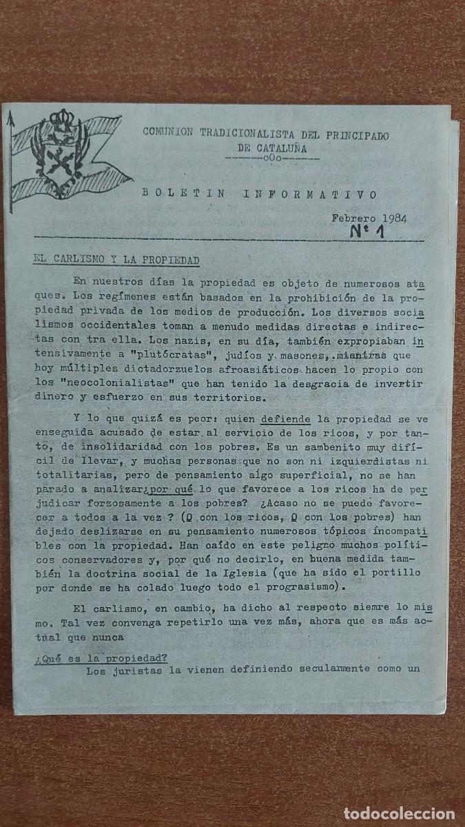 Militaria: Bolet&iacute;n Carlista Febrero 1984