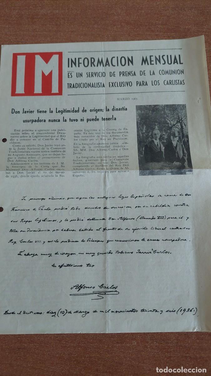 Militaria: Peri&oacute;dico Carlista IM Marzo 2965