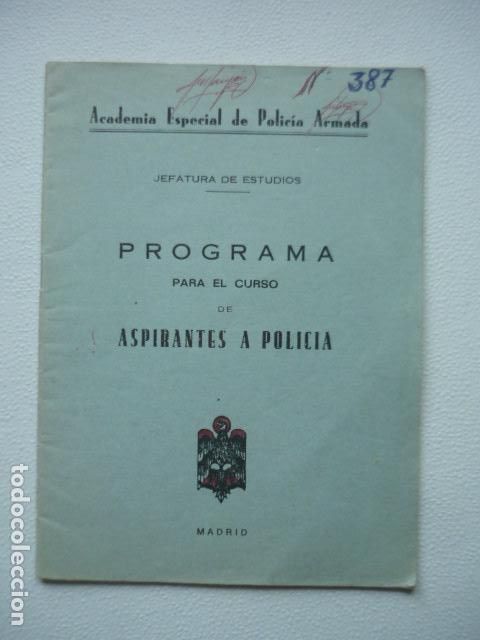 Militaria: PROGRAMA CURSO ASPIRANTES A POLIC&Iacute;A ACADEMIA ESPECIAL DE POLIC&Iacute;A ARMADA