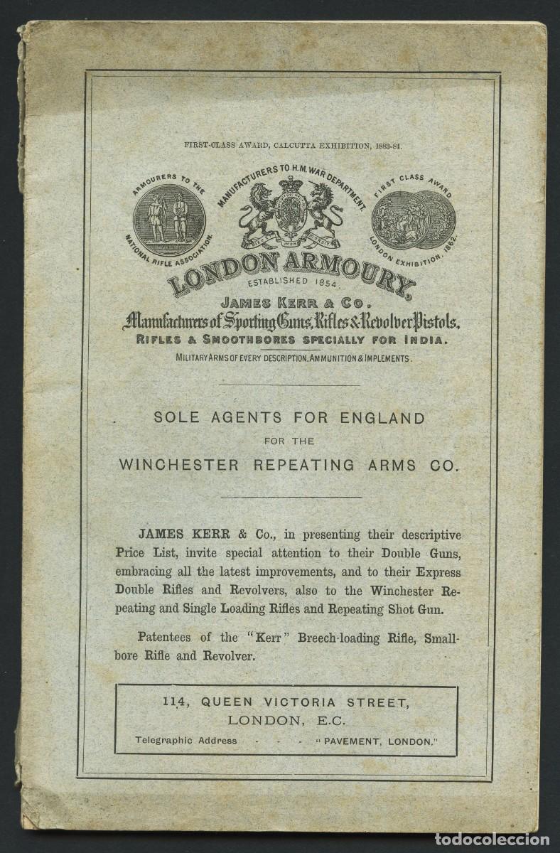 Militaria: CAT&Aacute;LOGO DE ARMAS, WINCHESTER REPEATING ARMS CO, RIFLES AND REVOLVERS, 1884