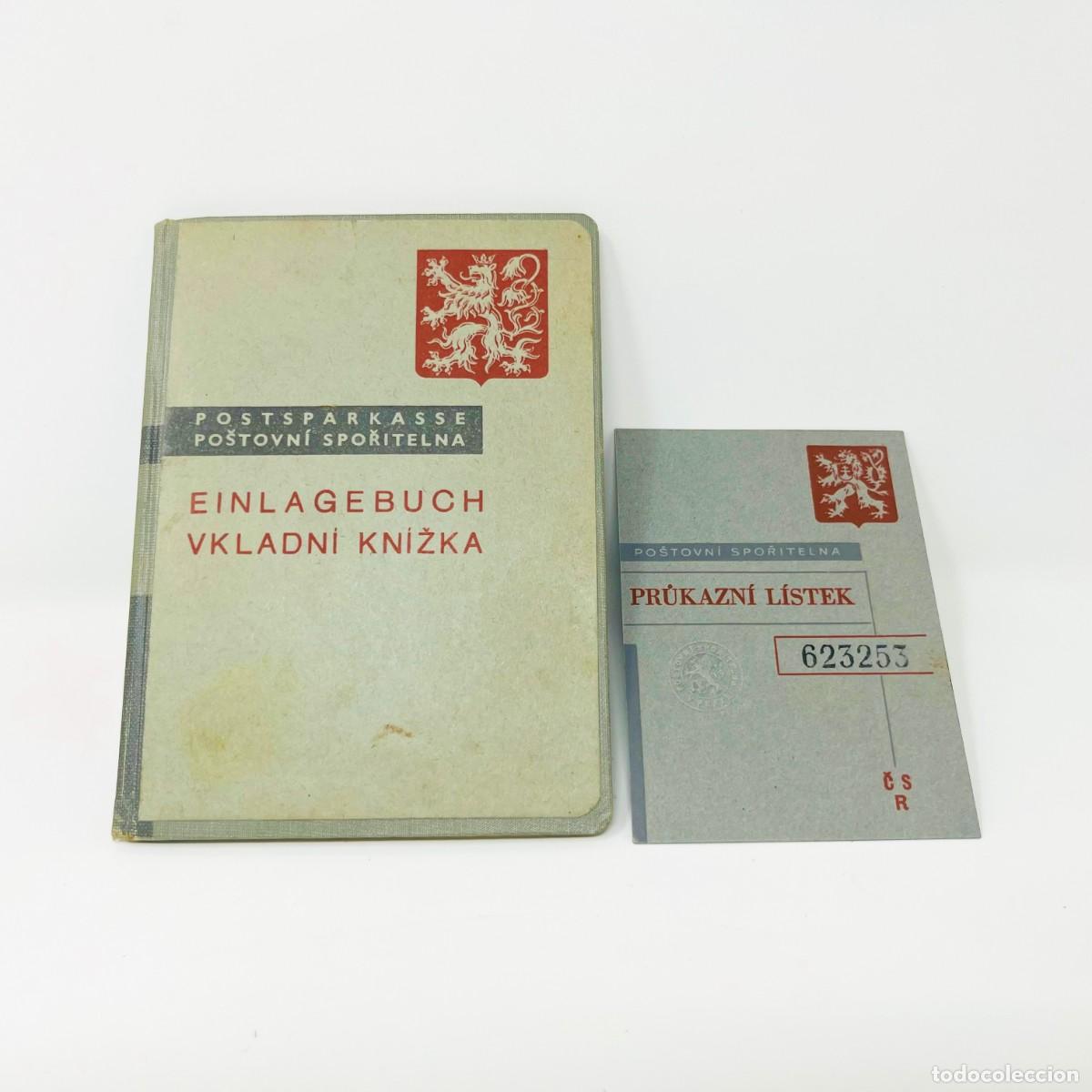 Militaria: CHECOSLOVAQUIA &ndash; LIBRETA DE AHORROS POSTAL CON TARJETA &ndash; A&Ntilde;OS 30 &ndash; DOCUMENTO ORIGINAL
