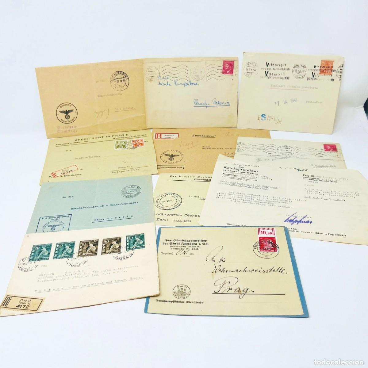 Militaria: LOTE DOCUMENTOS III REICH &ndash; PROTECTORADO BOHEMIA Y MORAVIA &ndash; PRAGA 1939-1944 &ndash; SELLOS HITLER