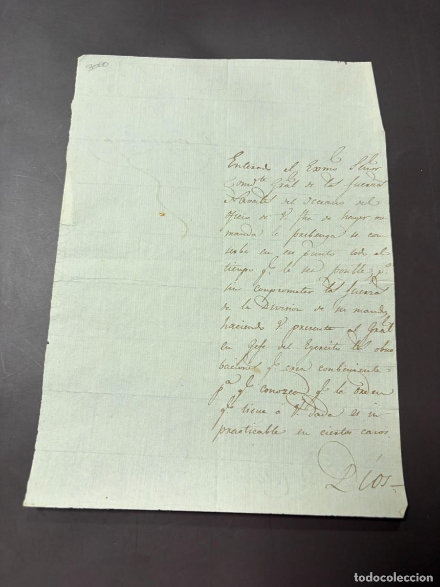 Militaria: OFICIO MILITAR DIONISIO CAPAZ A D. CAYETANO LOBAT&Oacute;N &ndash; SEVILLA 1823 &ndash; &Oacute;RDENES DE CAMPA&Ntilde;A