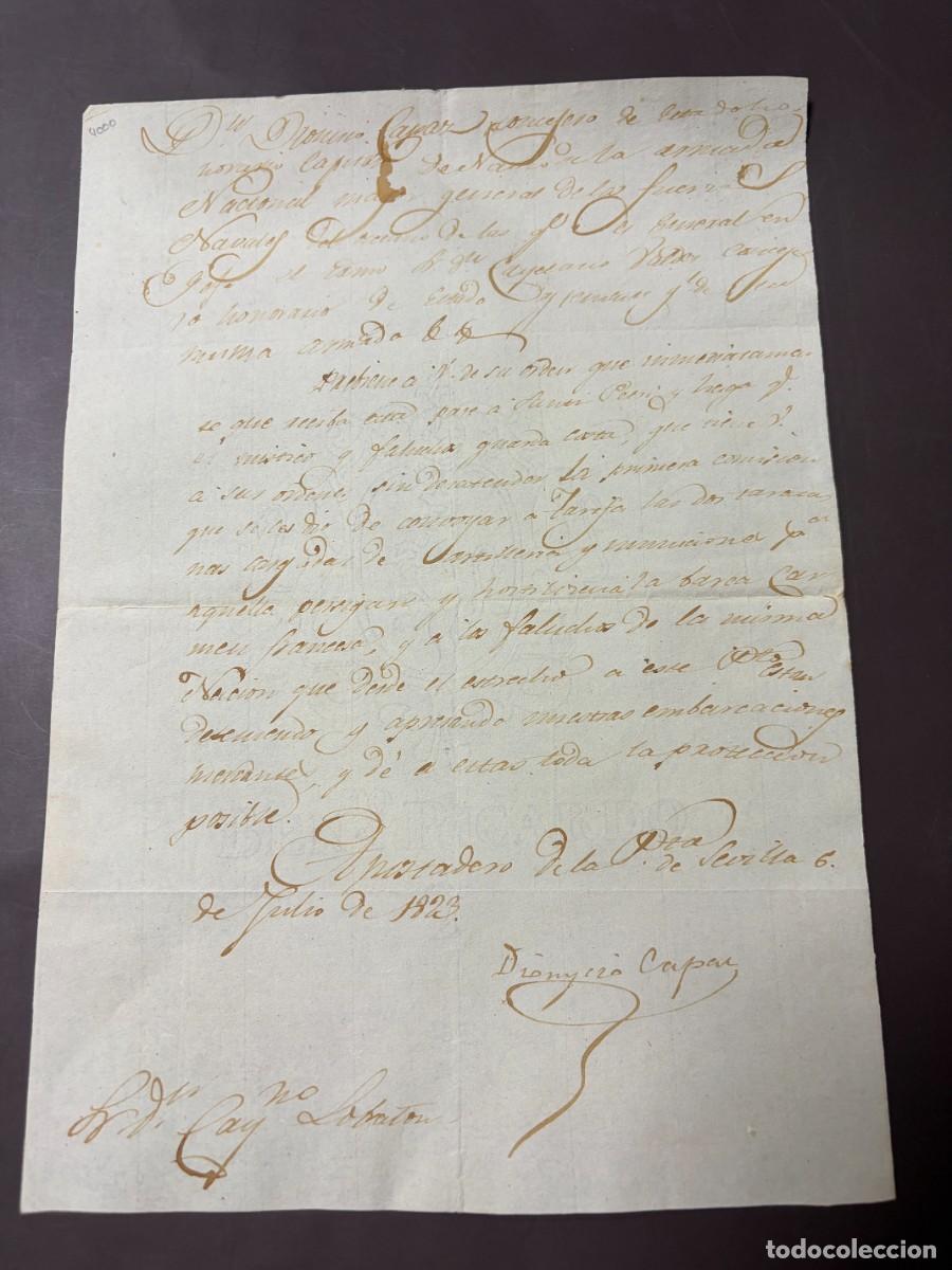 Militaria: OFICIO NAVAL DIONISIO CAPAZ &ndash; SANCTI PETRI, BARCAS CA&Ntilde;ONERAS Y FUERZAS NAVALES &ndash; 1823