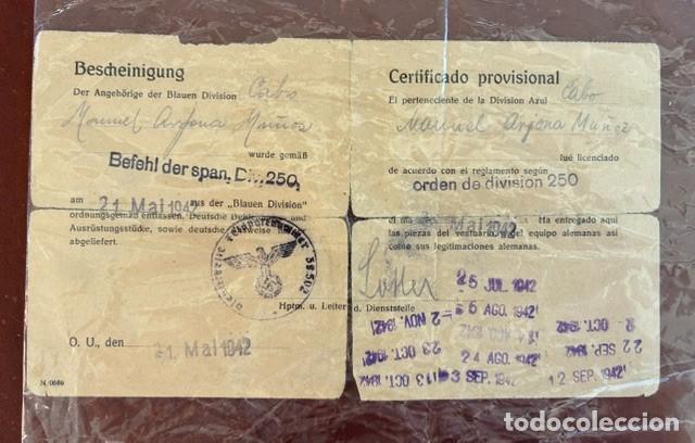 Militaria: Estado del divisionario azul M.A.M-I, Divisi&oacute;n Azul, Guerra Civil Espa&ntilde;ola