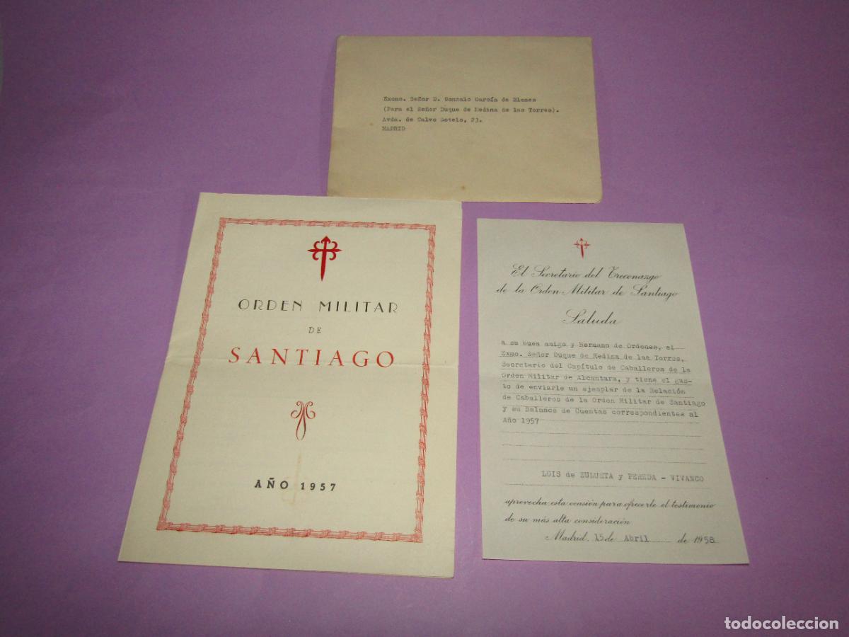 Militaria: Relaci&oacute;n de Caballeros y Cuentas ORDEN DE SANTIAGO Enviada al Duque de MEDINA DE LAS TORRES de 1957