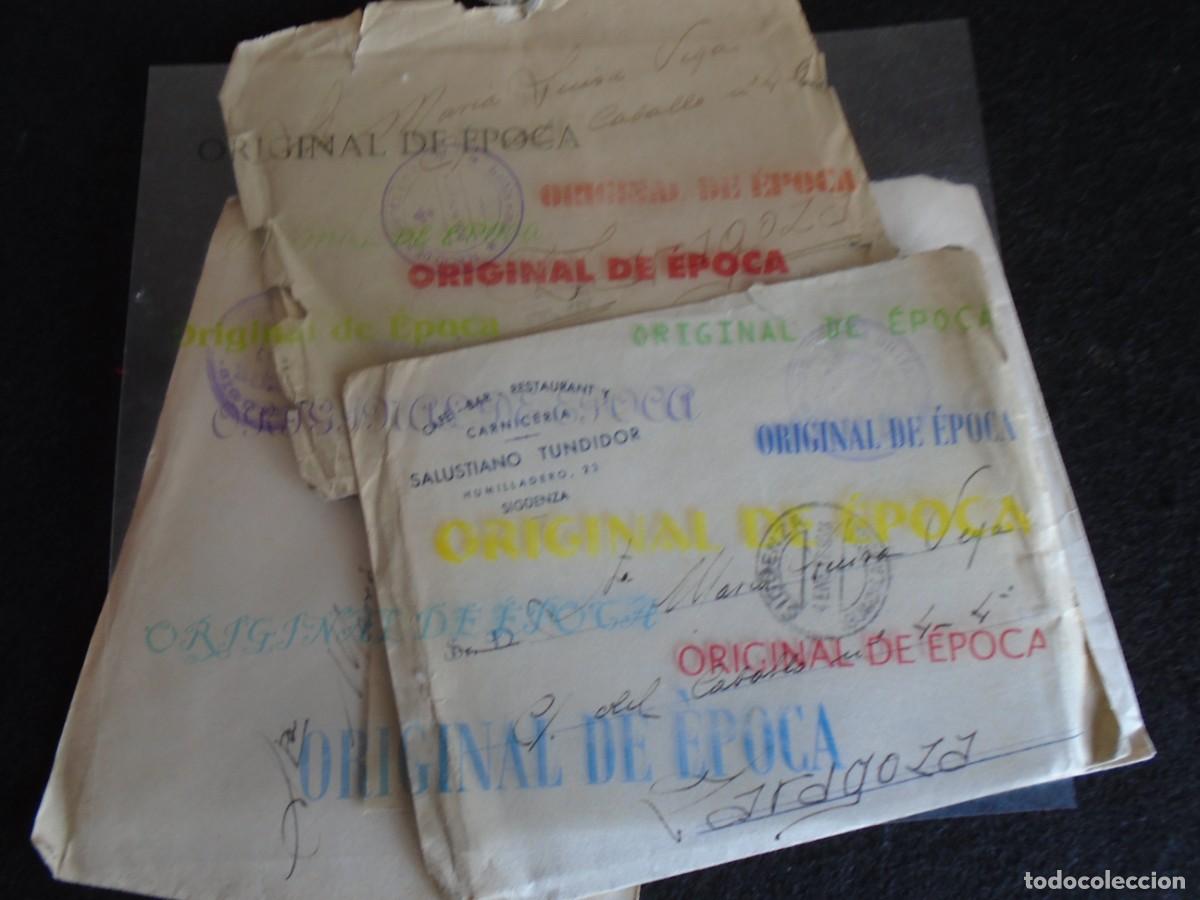 Militaria: (MI-260905)LOTE DE 5 CARTAS CORRESPONDENCIA DE LA GUERRA CIVIL - ALFAJARIN,SIG&Uuml;ENZA y ZARAGOZA