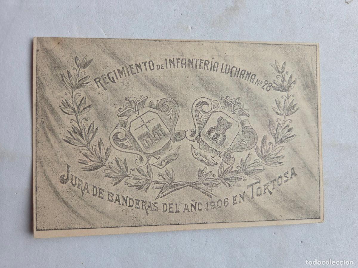 Military Antiques: REGIMIENTO INFANTERIA LUCHANA 28 JURA BANDERAS TORTOSA 1906 CATALU&Ntilde;A Z1