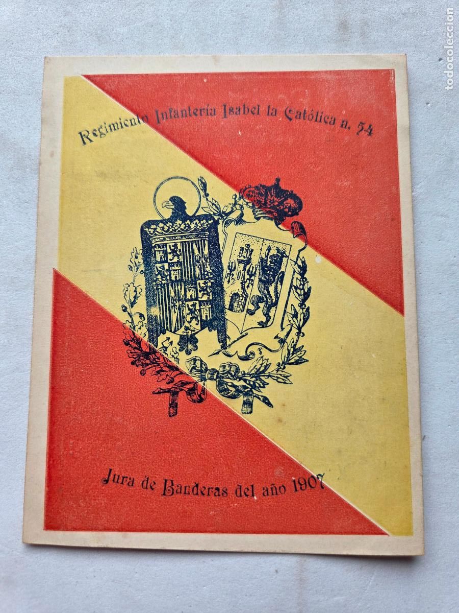 Militaria: REGIMIENTO INFANTERIA ISABEL LA CATOLICA JURA BANDERAS 1907 Z1