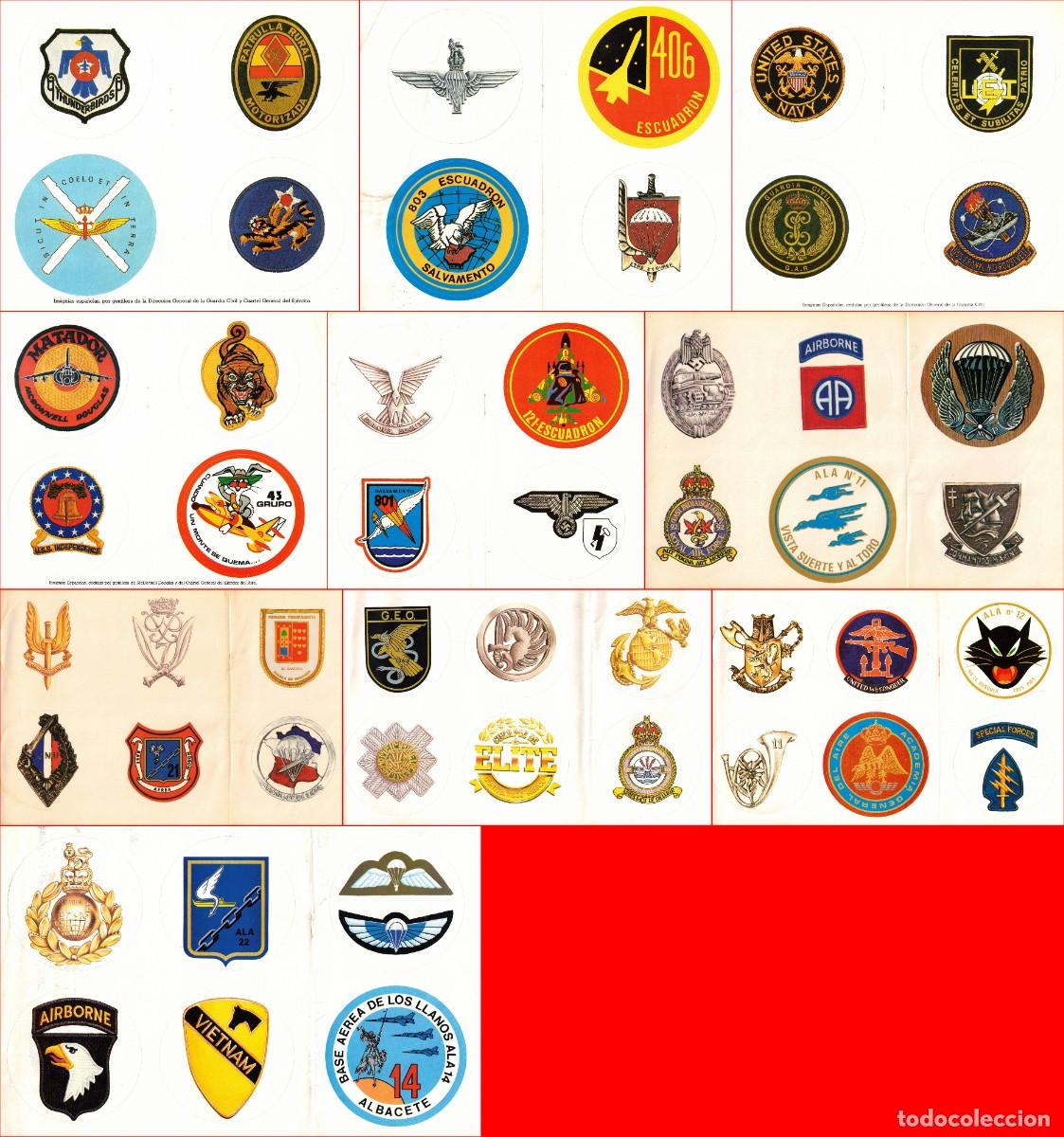 Militaria: Lote 50 adhesivos troquelados de fuerzas de elite militares 8 cms de diametro cada uno Guardia Civil
