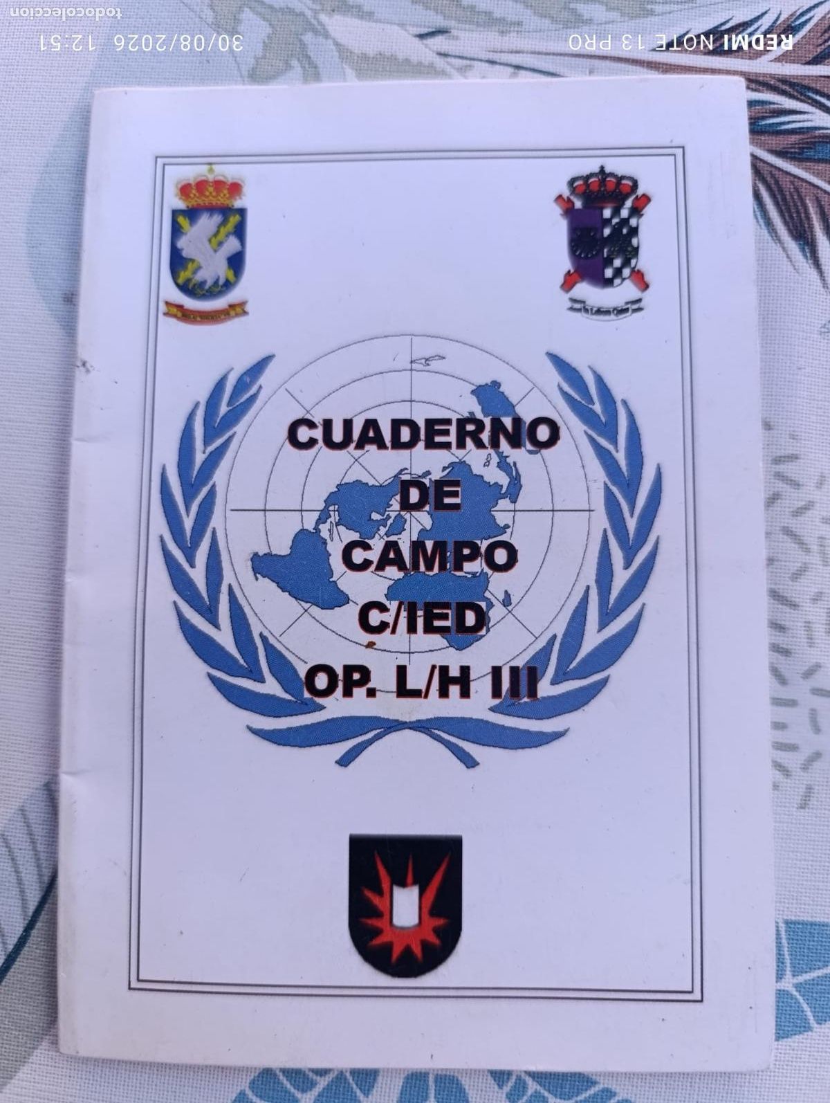 Militaria: UNIFIL,OPERACION LH/III.CUADERNO DE CAMPO BRILAT.