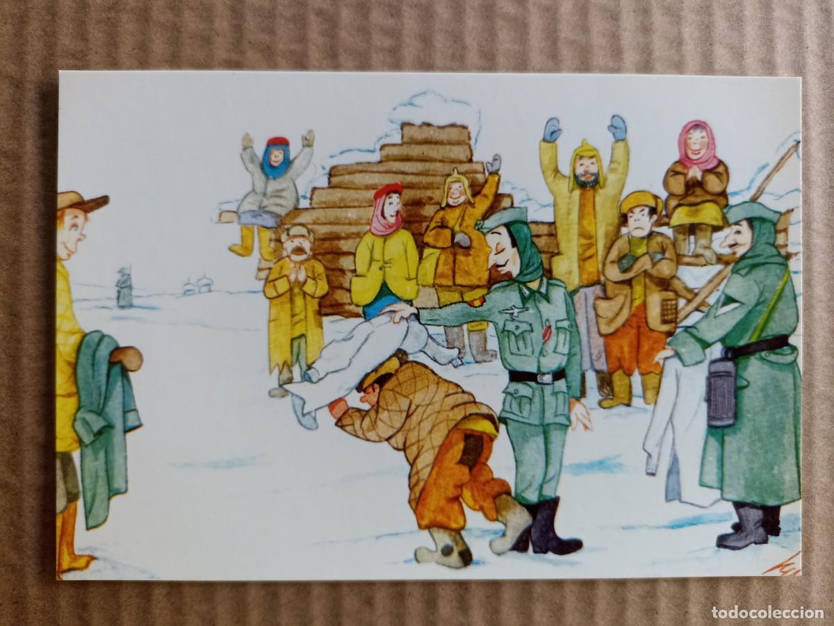 Militaria: Postal humor&iacute;stica de la Divisi&oacute;n Azul (n) (III Reich Hitler- Nazi- Alemania) WWII