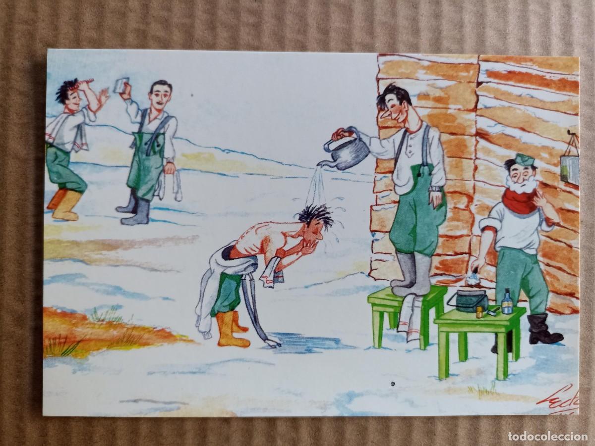 Militaria: Postal humor&iacute;stica de la Divisi&oacute;n Azul (s) (III Reich Hitler- Nazi- Alemania) WWII