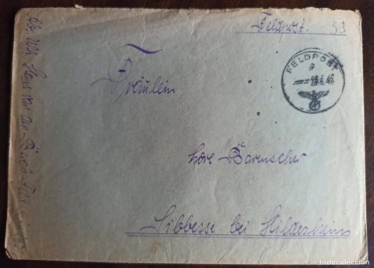 Military Antiques: Sobre circulado original Feldpost soldado alem&aacute;n 1942 (III Reich Hitler- Alemania) WWII