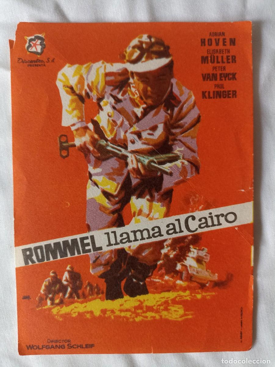 Militaria: Rommel, llama al Cairo, folleto de cine (III Reich Hitler- Nazi- Alemania) WWII