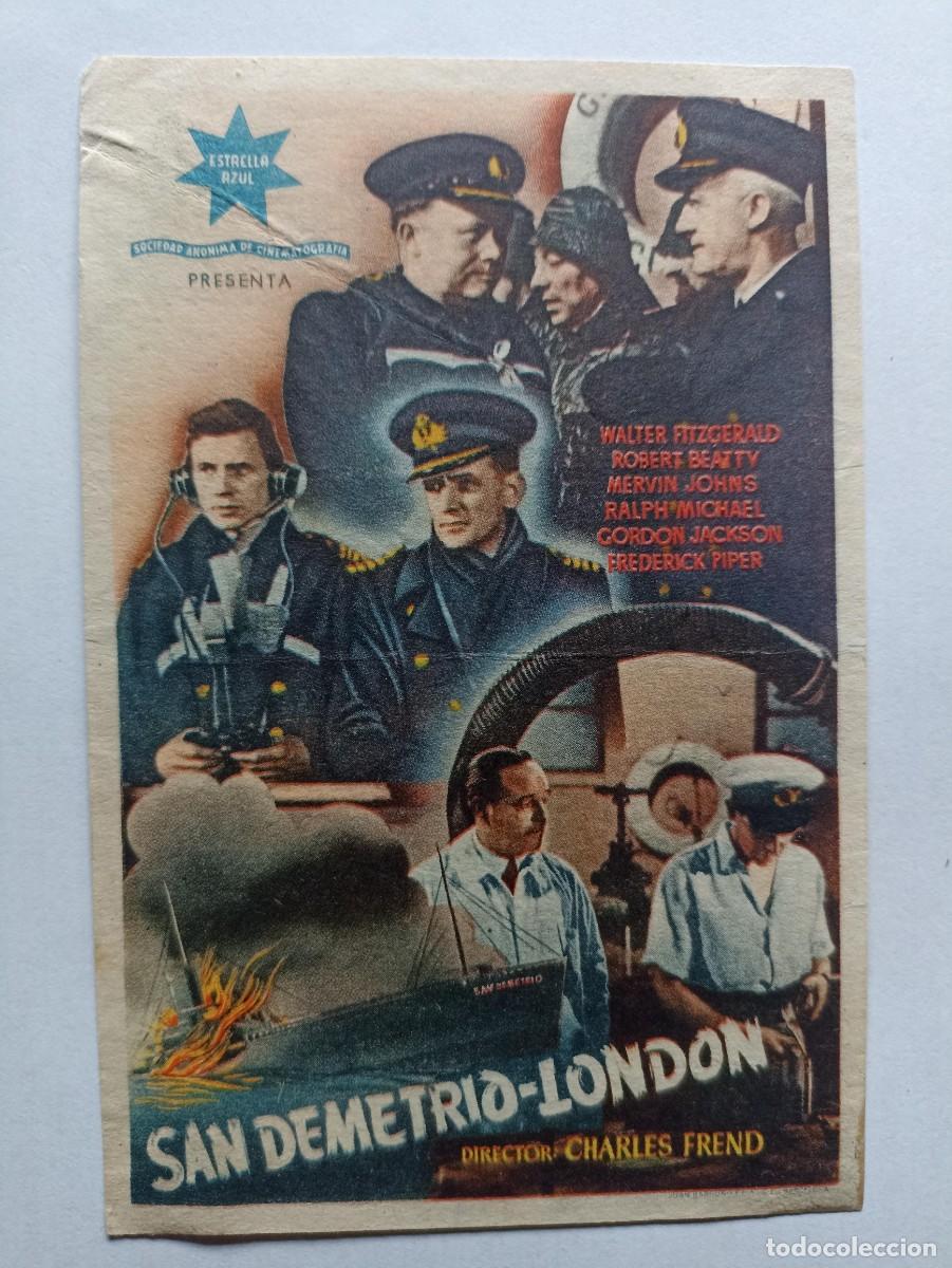 Militaria: San Demetrio-London, folleto cine (III Reich Hitler- Nazi- Alemania) WWII