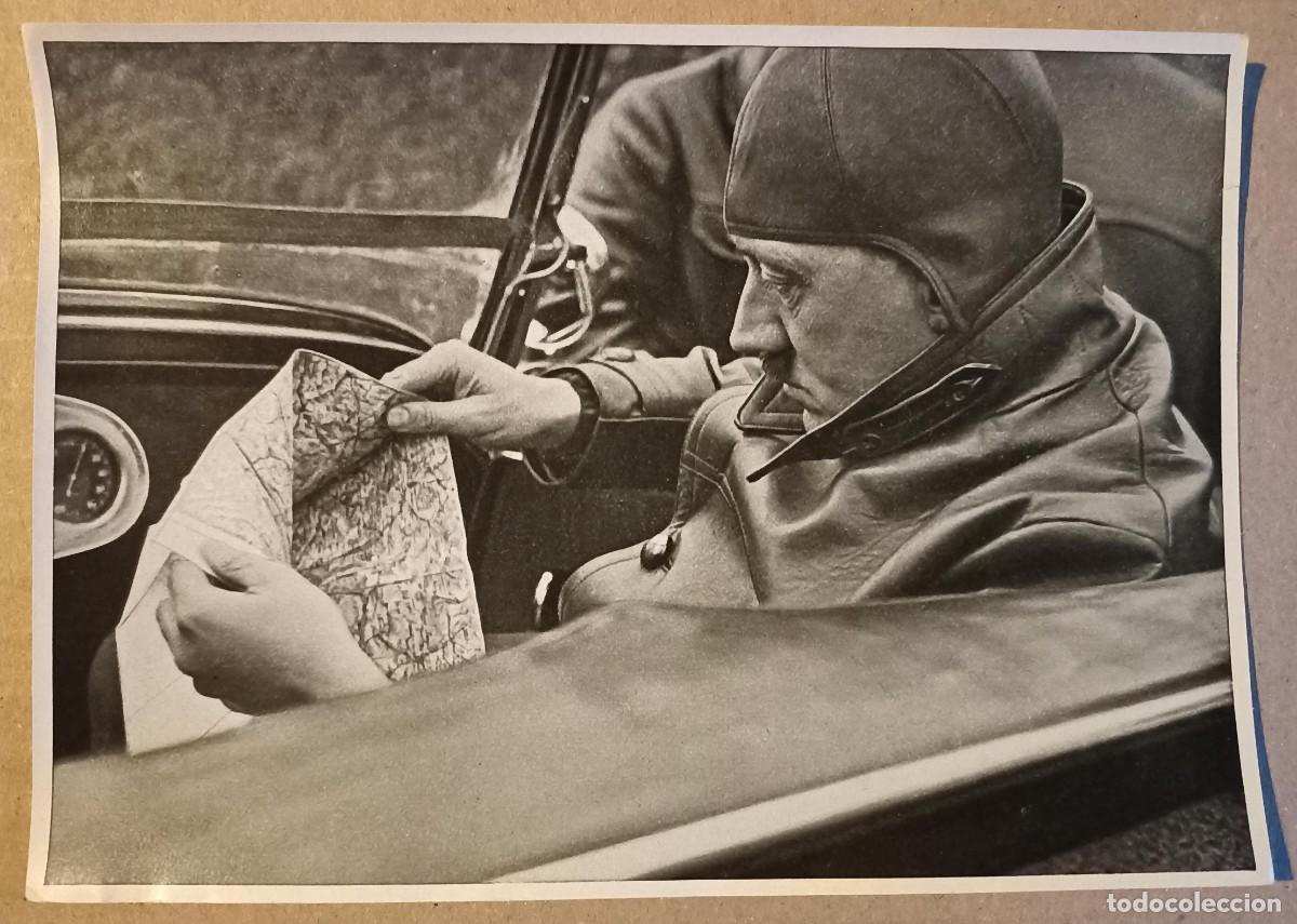 Militaria: Foto cromo Adolf Hitler revisando la ruta (III Reich Hitler- Nazi- Alemania) WWII