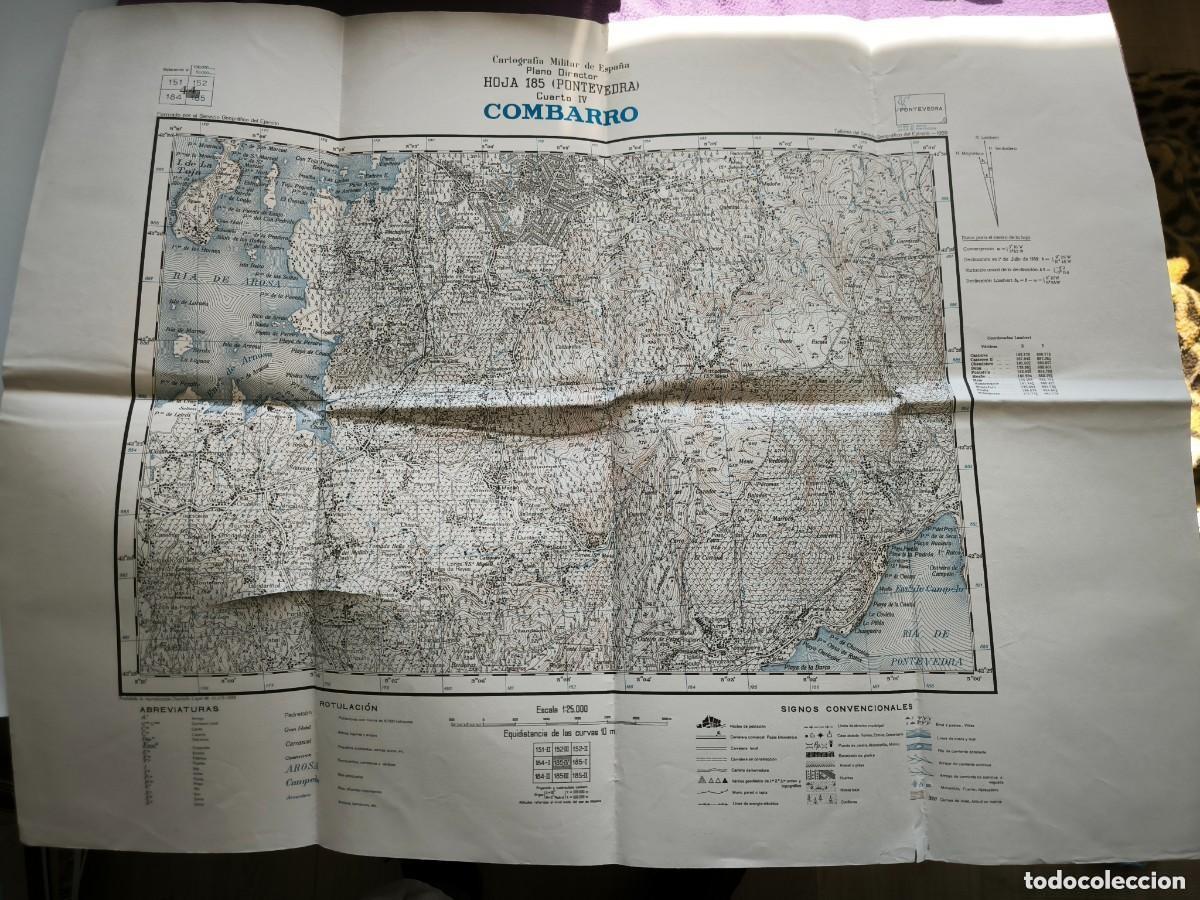 Militaria: Mapa Militar De Combarro 1959 Cartograf&iacute;a Militar Original Gran Formato 79 X 60 Cm