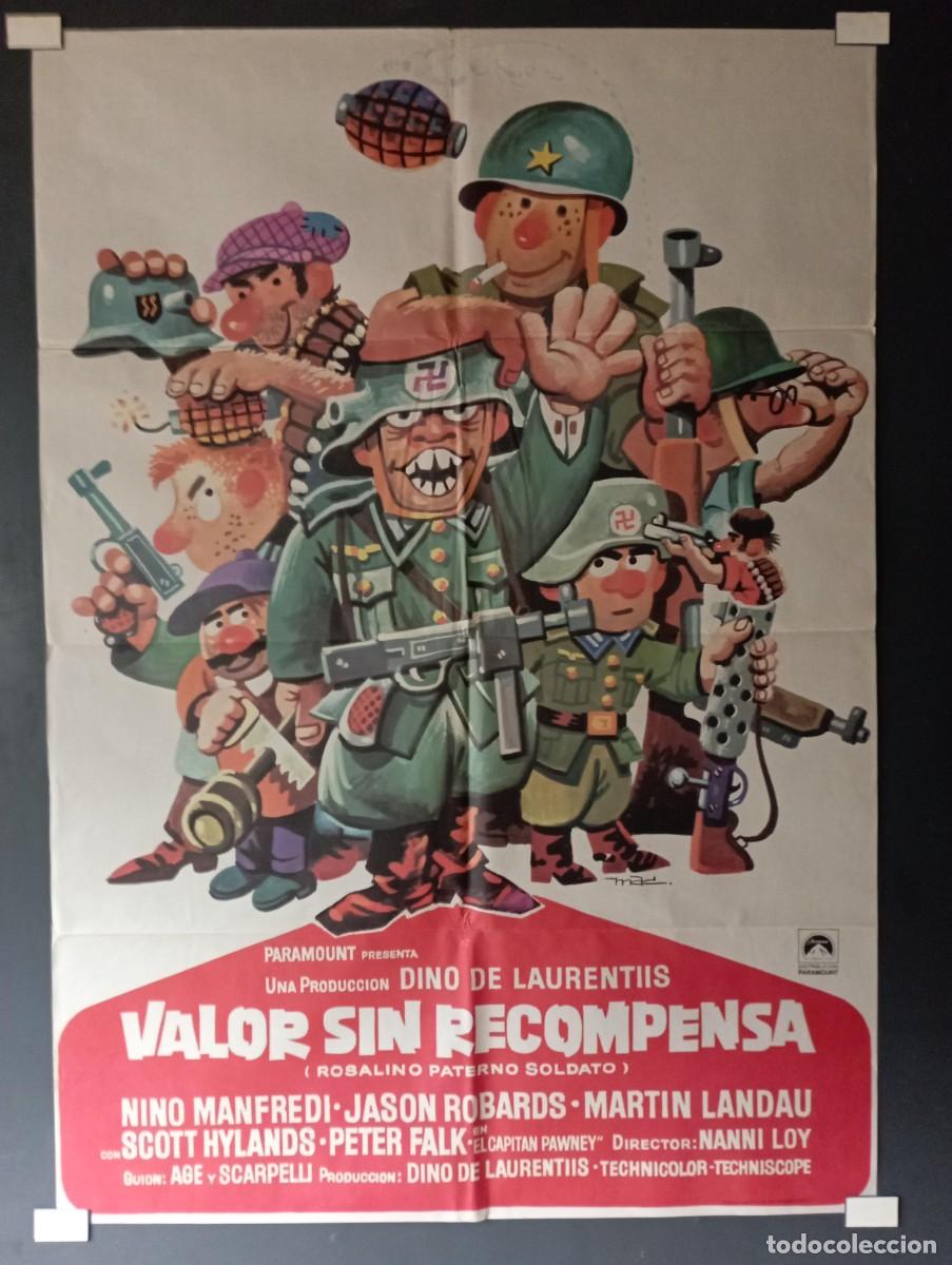 Militaria: Valor sin recompensa, cartel de cine (III Reich Hitler- Nazi- Alemania) WWII de 1972