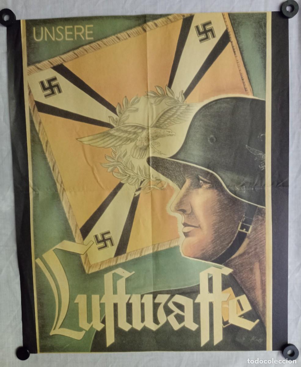 Militaria: L&aacute;mina, poster, pintura Luftwaffe (III Reich Hitler- Nazi- Alemania) WWII